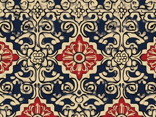 复古中式花卉图案纹理