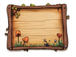 童话风木质边框装饰画