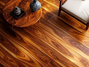 实木地板搭配中式家具场景