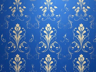 蓝底金色欧式花纹图案