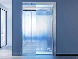 现代简约风格的透明玻璃门