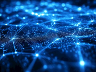 蓝色科技感数据网络背景