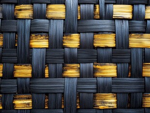 黑金交织的精美编织纹理