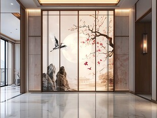 中式玄关装饰画意境空间