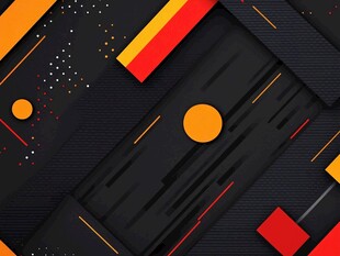 黑底几何撞色抽象背景图