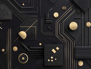 黑金科技风几何元素背景
