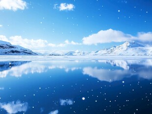 冰雪湖景 纯净梦幻之境