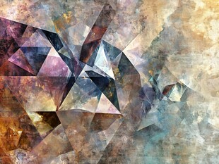 抽象几何多彩艺术背景图