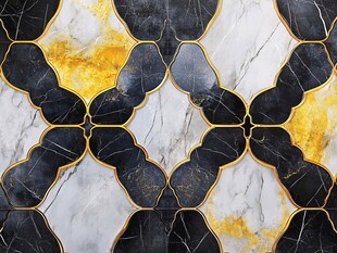 黑金大理石拼花瓷砖图案