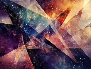 梦幻星空几何抽象背景图