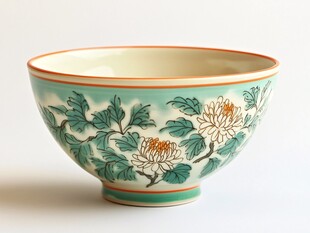 青釉菊花纹精美瓷碗