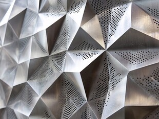 金属几何穿孔艺术纹理