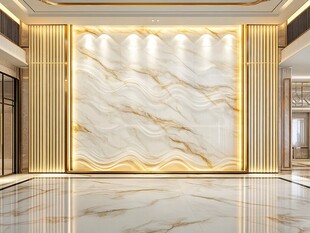 奢华大理石客厅背景墙