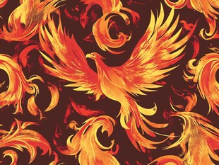 凤凰火焰图案 华丽神秘风