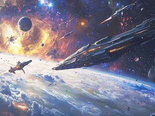 星际舰队穿梭浩瀚宇宙