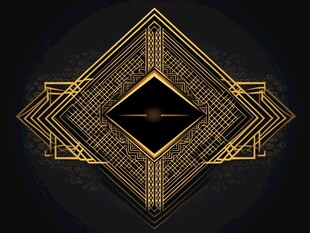 黑金几何艺术装饰图案