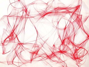 红色线条抽象艺术背景图
