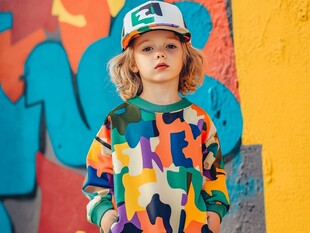 潮酷小孩街头多彩穿搭秀