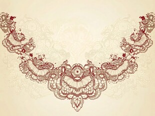 复古蕾丝项链精美装饰图案