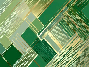 绿色金色几何线条抽象背景