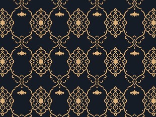 黑金复古花纹无缝图案