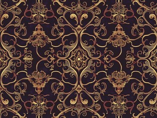 复古华丽金色花纹背景图