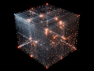 科技感三维发光立方体