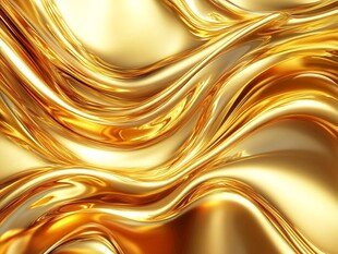 流动的金色光泽纹理背景