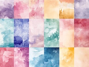 多彩水彩方块纹理背景图