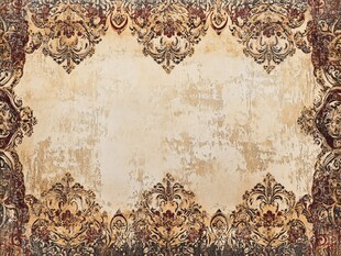 复古花纹边框装饰背景图