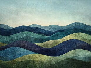 抽象山峦艺术风景插画