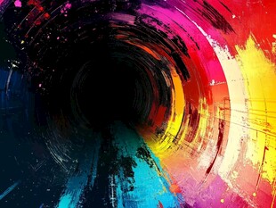 色彩斑斓的梦幻隧道世界