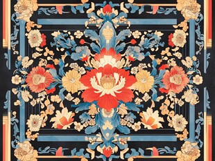 中式传统花卉图案纹样