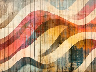 复古波浪木纹背景图案