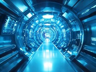 未来科技风的科幻隧道场景