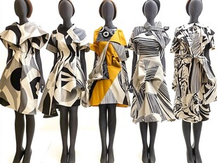 时尚女装展示模特穿搭风采
