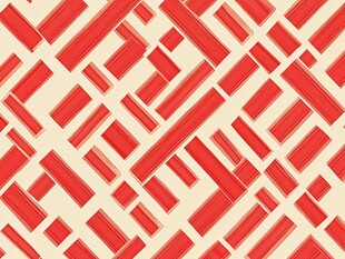 红色几何图案无缝背景图
