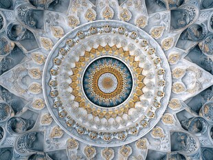 华丽精美穹顶艺术图案