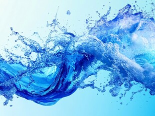 蓝色水花动感瞬间