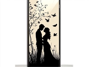 浪漫情侣剪影 唯美爱情画面