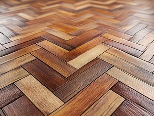 人字拼木地板精美纹理
