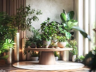 室内绿植装点温馨小角落