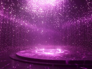 梦幻紫色星光舞台背景