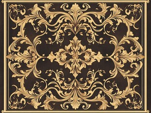 古典奢华金色花纹装饰图案