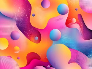梦幻多彩流体渐变抽象图案