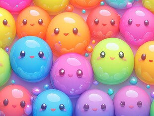 多彩萌趣表情泡泡大集合