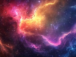 梦幻绚烂的宇宙星云图景