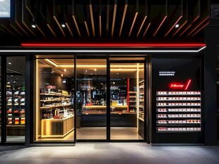 时尚潮流便利店外观展示