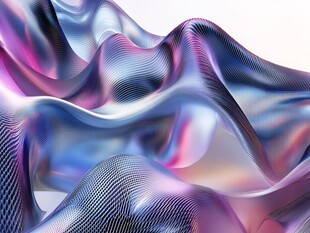 梦幻流体渐变抽象艺术图案