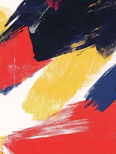 抽象多彩笔触艺术画作